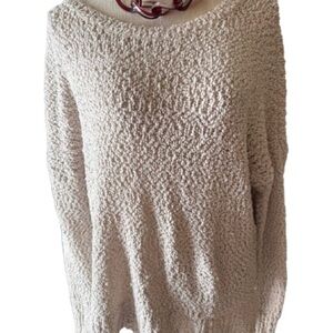 Hollister Cream Textured Women's Sweater